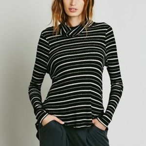 Free people black and white striped sweater